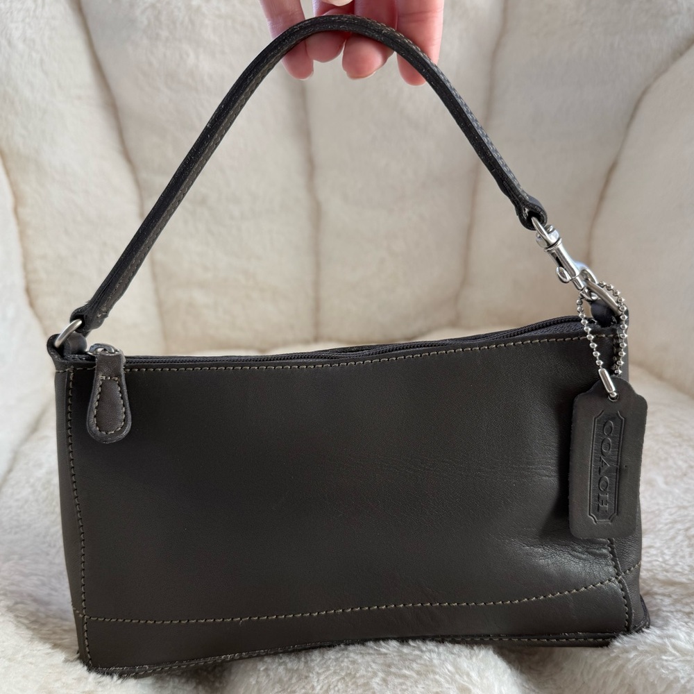 Coach Vintage Grey Bleecker Demi Leather Shoulder Bag